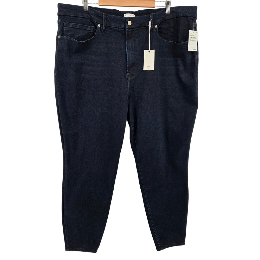 Good American Good Legs Skinny Jeans Dark Wash Stretch Denim Womens‎ 28-32